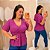 Blusa Canelada Thais Fúcsia Plus Size - Imagem 1
