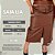 Saia Longa Lia Corino Marrom Plus Size - Imagem 3