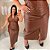 Saia Longa Lia Corino Marrom Plus Size - Imagem 4