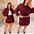 Conjunto Manga Mônica Cargo Vinho Plus Size - Imagem 4