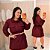 Conjunto Manga Mônica Cargo Vinho Plus Size - Imagem 1