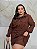 Conjunto Manga Mônica Cargo Marrom Plus Size - Imagem 2