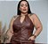 Cropped Corino Dubai Marrom Plus Size - Imagem 1