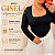 Body Manga Suplex Gisela Preto Plus Size - Imagem 2