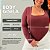 Body Manga Suplex Gisela Preto Plus Size - Imagem 3