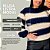 Blusa Manga Listra Modal Azul Marinho Plus Size - Imagem 3