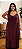 Vestido Alça Vip Debora Liso Marsala Plus Size - Imagem 1