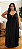 Vestido Alça Vip Debora Liso Preto Plus Size - Imagem 1
