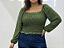 Cropped Elastex Manga Ive Verde Plus Size - Imagem 1