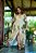 Vestido Zoe Flores Bege Plus Size - Imagem 1