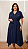 Chamise Bico Carol Azul Marinho Plus Size - Imagem 1