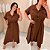 Chamise Bico Carol Marrom Plus Size - Imagem 4
