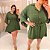 Chemise Mullet 3/4 Tainara Verde Militar Plus Size - Imagem 4