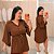 Chemise Mullet 3/4 Tainara Marrom Plus Size - Imagem 1