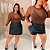 Short Saia Corino Vip Angêla Preto Plus Size - Imagem 4