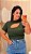 Cropped Canelado Lina Verde Militar Plus SIze - Imagem 1