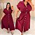 Vestido Rebeca Botão Vinho Plus Size - Imagem 4