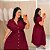 Vestido Rebeca Botão Vinho Plus Size - Imagem 1