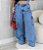 Calça Jeans FF Wide Leg Cargo Clara Plus Size - Imagem 1