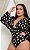 Body Manga Suplex Marrom Estampado Plus Size - Imagem 1