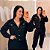 Jaqueta Cotelê Estela Preto Plus Size - Imagem 1