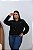 Jaqueta Cotelê Estela Preto Plus Size - Imagem 1
