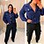 Jaqueta Cotelê Estela Azul Marinho Plus Size - Imagem 3