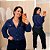 Jaqueta Cotelê Estela Azul Marinho Plus Size - Imagem 1