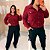 Jaqueta Cotelê Estela Vinho Plus Size - Imagem 3