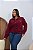 Jaqueta Cotelê Estela Vinho Plus Size - Imagem 3