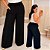 Calça Pantalona Sueli Preta Plus Size - Imagem 1