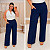 Calça Pantalona Duna Azul Marinho Plus Size - Imagem 4