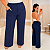 Calça Pantalona Duna Azul Marinho Plus Size - Imagem 1