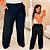 Calça Pantalona Duna Preta Plus Size - Imagem 1