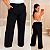 Calça Pantalona Duna Preta Plus Size - Imagem 1
