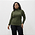Blusa Manga Olivia Gola Alta Verde Militar Plus Size - Imagem 1
