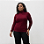 Blusa Manga Olivia Gola Alta Vinho Plus Size - Imagem 1