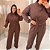 Conjunto Vip Manga Longa Natali Marrom Escuro Plus Size - Imagem 4
