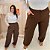 Calça Pantalona Fivela MG Marrom Plus Size - Imagem 4