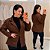 Max Blazer Alfaiataria Sofia Marrom Plus Size - Imagem 1