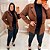 Max Blazer Alfaiataria Sofia Marrom Plus Size - Imagem 4