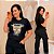 T shirt Leopardo Preta Plus Size - Imagem 1