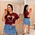 T shirt Mickey Marsala Plus Size - Imagem 1