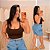 Cropped Suplex Alcinha Marrom Plus Size - Imagem 1