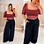Cropped Manga 3/4 Luna Vinho Plus Size - Imagem 4