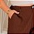 Calça Pantalona Risca De Giz Marrom Plus Size - Imagem 5