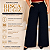 Calça Pantalona Risca De Giz Marrom Plus Size - Imagem 2