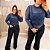 Body Manga Renda  Manu Azul Marinho Plus Size - Imagem 4