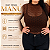 Body Manga Renda  Manu Azul Marinho Plus Size - Imagem 2