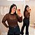 Body Manga Renda Manu Marrom Plus Size - Imagem 1
